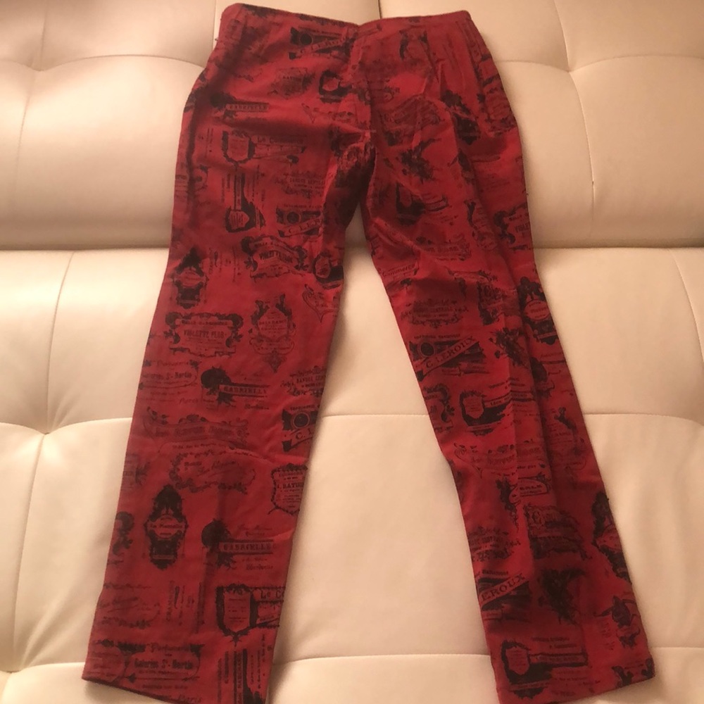 Haven bleu red Paris Capri pants high rise crystal y2k